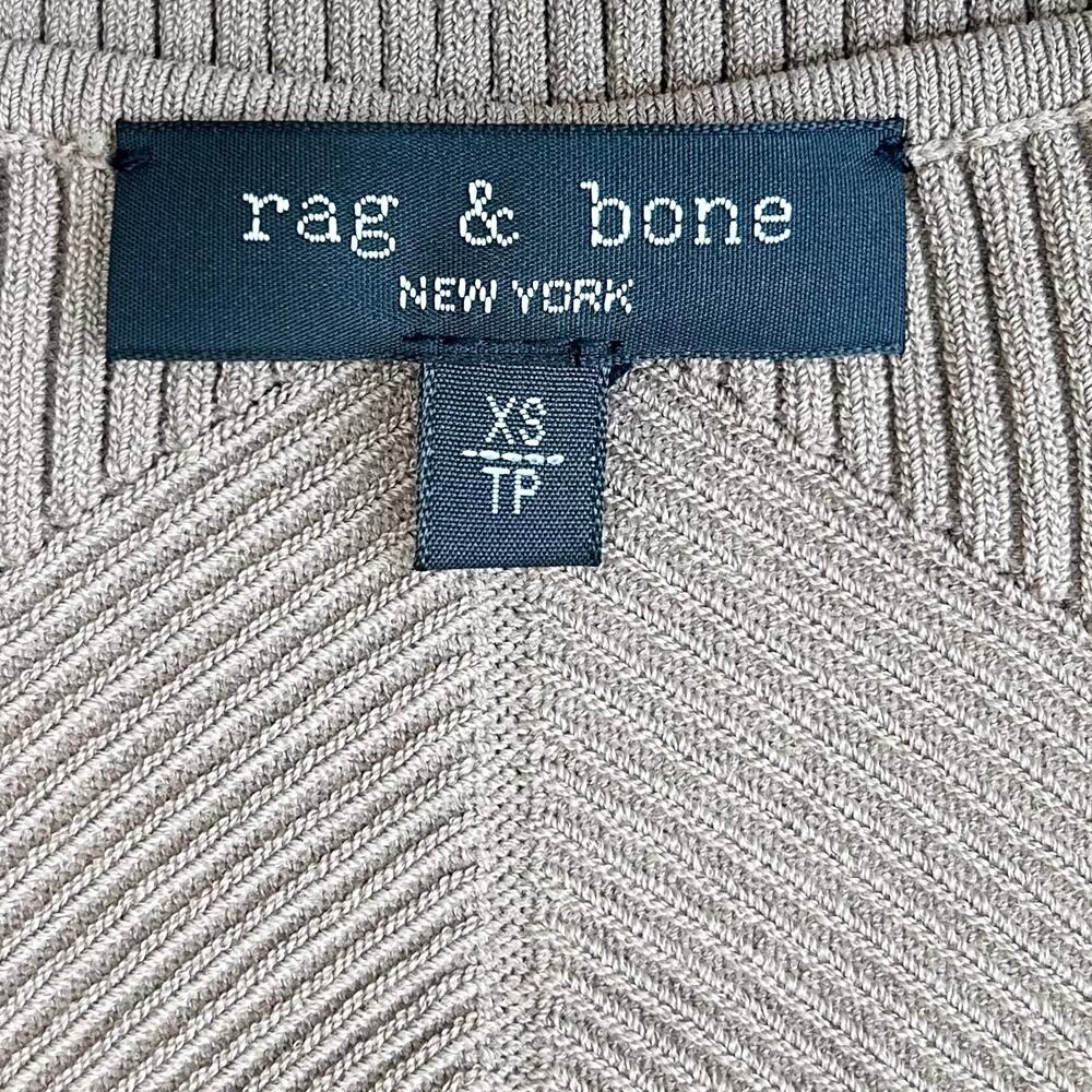 Rag & Bone Stretchy Rib Knit Brown Minimalist Capsule Wardrobe Asher Tank Top XS - Picture 7 of 9